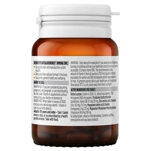 (PRE ORDER) Blackmores Immune Zinc 60 Tablets shelf life 2yrs